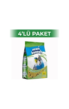 Mavi Boncuk Natural Kabuksuz Muhabbet Kuşu Yemi 400 Gr 4 Adet