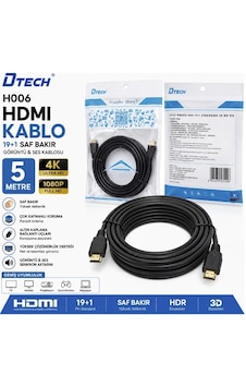 D-tech Dt-h006 5 Metre 4k Hdmı Kablo Yüksek Hızlı Görüntü Ve Ses Aktarımı