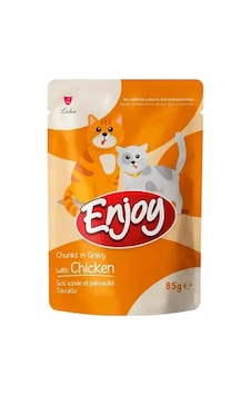Enjoy Pouch Sos İçinde Et Parçacıklı Tavuklu Yetişkin Kedi Konservesi 85 Gr Enjoy Pouch Sos İçinde Et Parçacıklı Tavuklu Yetişkin Kedi Konservesi 85 Gr