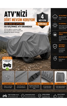 150-250 Cc Uyumlu Su Geçirmez Atv Brandası 150-250 Cc Uyumlu Su Geçirmez Atv Brandası