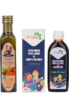 Ralila Organik Talkım Zencefilli Ve Zerdeçallı Sirke Ve Quercetin Ilaveli Resveratrol Sağlık Kiti 150 ML