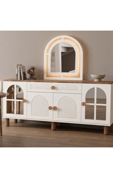 Naturel Mdf Konsol Ve Ayna Aytaşı Naturel Mdf Konsol Ve Ayna Aytaşı