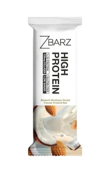 Zbarz Protein Bar - Badem & Hindistan Cevizli 35 G E Zbarz Protein Bar - Badem & Hindistan Cevizli 35 G E