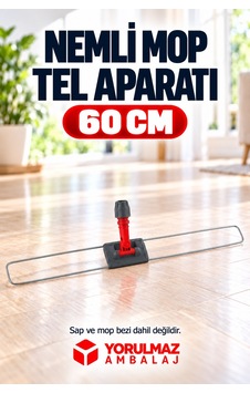 60 Cm Tel Mop Aparatı Bağcıklı Cepli Mop Uyumlu Katlanabilir Paspas Aparatı 60 Cm Tel Mop Aparatı Bağcıklı Cepli Mop Uyumlu Katlanabilir Paspas Aparatı