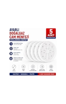Ayarlı Doğalgaz Cam Menfezi Havalandırma Menfezi 5 Adet