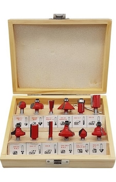 Ctn Paltava 12 Parça Freze Uç Takımı Ahşap İçin Çantalı Set 12 Mm