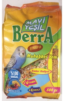 Mavi Yeşil Berra Muahabbet Kuşu Yemi 3 x 500 G Mavi Yeşil Berra Muahabbet Kuşu Yemi 3 x 500 G