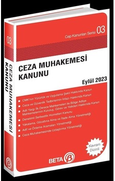 Ceza Muhakemesi Kanunu Eylül 2023 / Av. Celal Ülgen Ceza Muhakemesi Kanunu Eylül 2023 / Av. Celal Ülgen