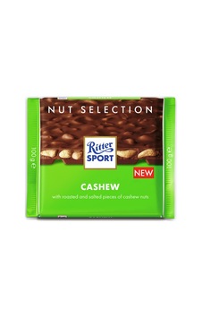 3 Adet Ritter Sport Cashew Kaju Fıstıklı Sütlü Çikolata 100g 3 Adet Ritter Sport Cashew Kaju Fıstıklı Sütlü Çikolata 100g