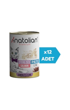 Anatolian Premium Sterilised Salmon Pate Kısırlaştırılmış Ezme Kedi Konservesi 12 x 400 G