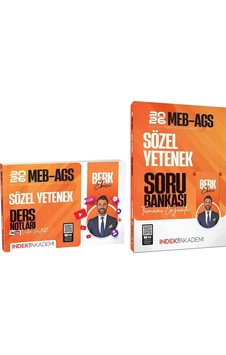 2026 Meb-ags Sözel Yetenek Ders Notları + Soru Bankası 2 Li Set - Berk Ekici İndeks A 2026 Meb-ags Sözel Yetenek Ders Notları + Soru Bankası 2 Li Set - Berk Ekici İndeks A