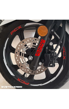 Honda Pcx Motosiklet Jant Şeridi Sticker Set Renkli Kırmızı Honda Pcx Motosiklet Jant Şeridi Sticker Set Renkli Kırmızı