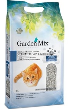 Garden Mix Aktif Karbonlu Kokusuz Topaklaşan Bentonit Kedi Kumu 10 L Garden Mix Aktif Karbonlu Kokusuz Topaklaşan Bentonit Kedi Kumu 10 L