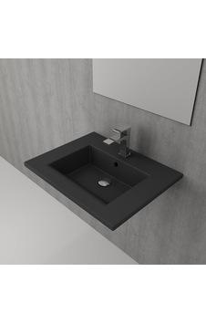 Bocchi Milano Etajerli Lavabo 60 CM - Mat Antrasit Bocchi Milano Etajerli Lavabo 60 CM - Mat Antrasit