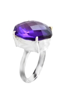 Topaz Amatist Taşlın Gümüş Bayan Yüzük 416702101 Topaz Amatist Taşlın Gümüş Bayan Yüzük 416702101