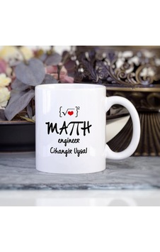 Matematik Mühendisi İsme Özel Meslek Kupa Bardak 07 Beyaz
