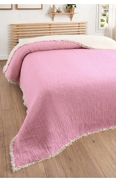 5 Katlı Dolgulu Müslin Yorgan 240x260 Cm- Battal Boy Yatak Örtüsü-pembe Pembe 5 Katlı Dolgulu Müslin Yorgan 240x260 Cm- Battal Boy Yatak Örtüsü-pembe Pembe