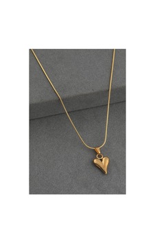 2em Konsept Vip Seri Kararmaz Çelik Klasik Bombeli Kalp Kadın Kolye Günlük Şık 45 Cm Gold 2em Konsept Vip Seri Kararmaz Çelik Klasik Bombeli Kalp Kadın Kolye Günlük Şık 45 Cm Gold