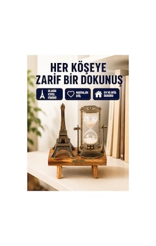 Dekoratif Kum Saati Ahşap Malzeme, Hediyelik Masa Aksesuarı Siyah Dekoratif Kum Saati Ahşap Malzeme, Hediyelik Masa Aksesuarı Siyah