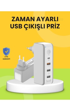 Hızlı - 24 - Şarj Destekli Zaman Ayarlı Usb - Csmo-tex - Şarj Adaptörü