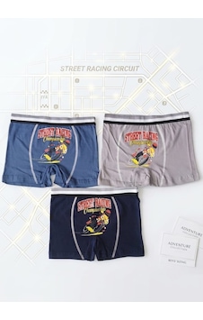 Stsahra Erkek Çocuk Renkli Pamuklu Boxer 3 ' Lü Paket Karışık Çok Renkli Stsahra Erkek Çocuk Renkli Pamuklu Boxer 3 ' Lü Paket Karışık Çok Renkli