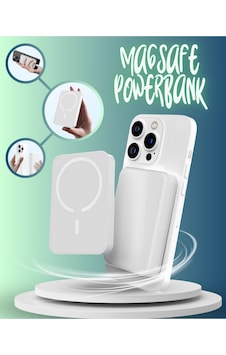 Magsafe Powerbank İphone 11-12-13-14-15-16 Uyumlu Yapışkan Mıknatıslı 10.000mah Taşınabilir Şarj Beyaz Magsafe Powerbank İphone 11-12-13-14-15-16 Uyumlu Yapışkan Mıknatıslı 10.000mah Taşınabilir Şarj Beyaz
