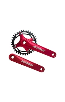 Sunrun Kırmızı 34t Tek Yaprak 7-8-9-10s Aynakol Kare Mil Uyum 170mm