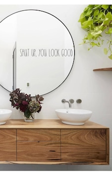 Ayna Dekorasyon Sticker- Shut Up, You Look Good 37x12 Cm Ayna Dekorasyon Sticker- Shut Up, You Look Good 37x12 Cm