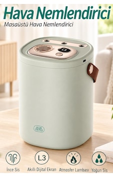 Exenar - Yeşil - Şarjlı Ultrasonic Hava Nemlendirici Buhar Makinesi 1500ml Şarjlı Buhurdanlık