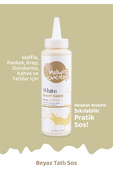 Melwiss Chocolate Beyaz Tatlı Sos 330gr - Waffle & Krep & Pankek Sosu X 4 Adet Melwiss Chocolate Beyaz Tatlı Sos 330gr - Waffle & Krep & Pankek Sosu X 4 Adet