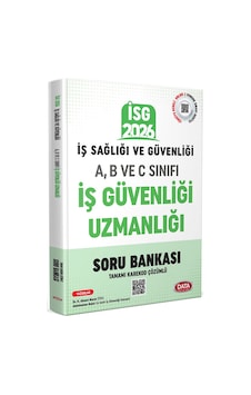 Data 2026 İsg İş Sağlığı Güvenliği A, B Ve C İş Güvenliği Uzmanlığı Tamamı Çözümlü Soru Bankası Data Yayınları Data 2026 İsg İş Sağlığı Güvenliği A, B Ve C İş Güvenliği Uzmanlığı Tamamı Çözümlü Soru Bankası Data Yayınları