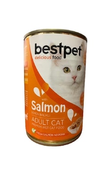 Bestpet Somonlu Konserve Yetişkin Kedi Maması 415 G Bestpet Somonlu Konserve Yetişkin Kedi Maması 415 G