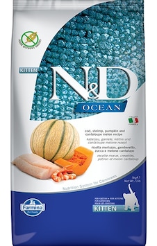 N&D Ocean Morina Balığı Balkabağı Karides ve Kavunlu Yavru Kedi Maması 5 KG N&D Ocean Morina Balığı Balkabağı Karides ve Kavunlu Yavru Kedi Maması 5 KG
