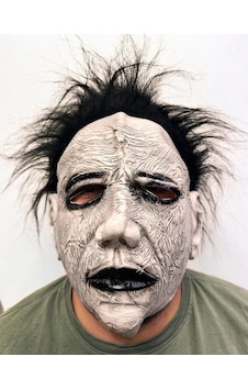 Siyah Saçlı Michael Myers Lateks Yüze Tam Yapışan Et Maske Korku Maskesi Siyah Saçlı Michael Myers Lateks Yüze Tam Yapışan Et Maske Korku Maskesi