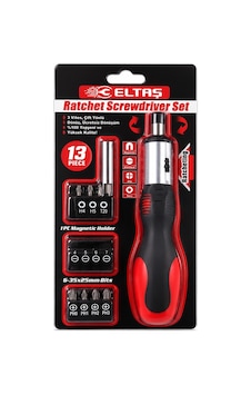 Eltaş Lrd-005 Cırcırlı Tornavida Bits Seti 13 Parça - Cr-v Uçlu Silikon Saplı Eltaş Lrd-005 Cırcırlı Tornavida Bits Seti 13 Parça - Cr-v Uçlu Silikon Saplı