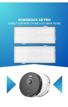 Roborock S8 Pro Robot Süpürge Uyumlu 2'li Hepa Filtre Roborock S8 Pro Robot Süpürge Uyumlu 2'li Hepa Filtre