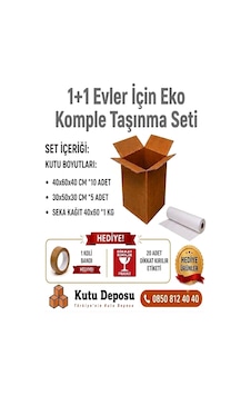 1+1 Evler İçin Eko Komple Taşınma Seti 1 Adet 1+1 Evler İçin Eko Komple Taşınma Seti 1 Adet
