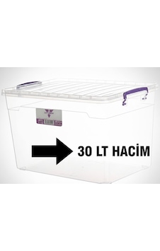 30 Litre Çok Amaçlı Depolama Kutusu Şeffaf Beyaz - Şeffaf 30 Litre Çok Amaçlı Depolama Kutusu Şeffaf Beyaz - Şeffaf