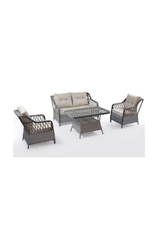 Menekşe 2+1+1+masa Rattan Bahçe Balkon Mobilyası Krem Menekşe 2+1+1+masa Rattan Bahçe Balkon Mobilyası Krem