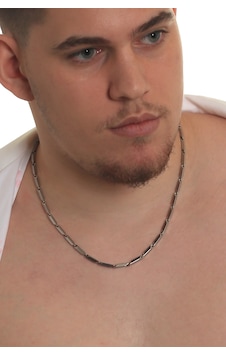 Labalaba Erkek Küp Üçgen Model Çelik Zincir Kolye Gümüş Labalaba Erkek Küp Üçgen Model Çelik Zincir Kolye Gümüş