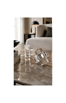 Kristal Küp 2 Li Set Şeffaf Modern Dekoratif Obje Kristal Küp 2 Li Set Şeffaf Modern Dekoratif Obje