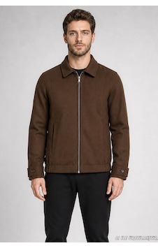 Freemen Erkek Oversize Fermuarlı İçi Kapitoneli Kaşe Ceket-415 Kahverengi Freemen Erkek Oversize Fermuarlı İçi Kapitoneli Kaşe Ceket-415 Kahverengi