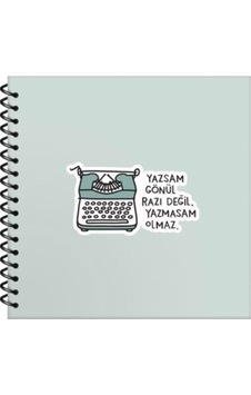 Hisli Şeyler 16x15 Çizgili Defter - Yazsan Gönül Razı Değil Yazmasam Olmaz Hisli Şeyler 16x15 Çizgili Defter - Yazsan Gönül Razı Değil Yazmasam Olmaz