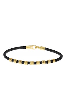 Erkek Gold Renk Gümüş Detay Bileklik