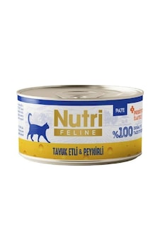 Nutri Feline Tavuk Etli Ve Peynirli Tahılsız Yetişkin Kedi Konservesi 70 Gr