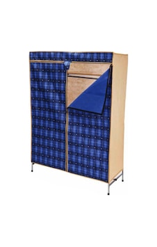 Portatif Gardrop Metal İskelet - Bez Örtü 42x105cm Bx40 Çok Renkli