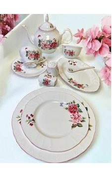 Royking Pink Rose 44 Parça Kahvaltı Takımı Rose Royking Pink Rose 44 Parça Kahvaltı Takımı Rose