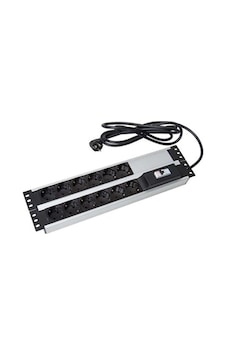 Uranıum 19" 2u 9 Lu Sıgortalı Alumınyum Rackmount Grup Priz Pdu Uranıum 19" 2u 9 Lu Sıgortalı Alumınyum Rackmount Grup Priz Pdu