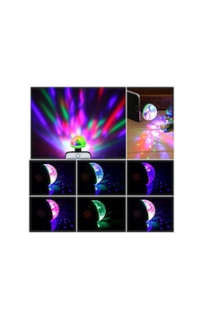 Sese Duyarlı Usb Girişli Rgb Renkli Mini Disko Topu Led Lambası - Ev - Araç- Sese Duyarlı Usb Girişli Rgb Renkli Mini Disko Topu Led Lambası - Ev - Araç-