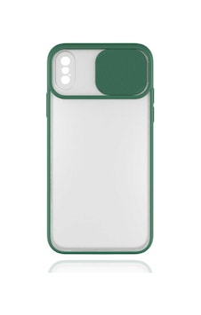 Kilifone - Apple Uyumlu iPhone Xs Max 6.5 - Kılıf Slayt Sürgülü Arkası Buzlu Lensi Kapak - Koyu Yeşil Kilifone - Apple Uyumlu iPhone Xs Max 6.5 - Kılıf Slayt Sürgülü Arkası Buzlu Lensi Kapak - Koyu Yeşil